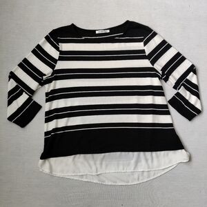 Ricki's black and white thin sweater top size XL